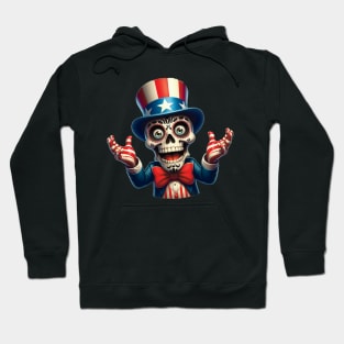 Sugar Skull Uncle Sam - Viva Independence, Day of the Dead Edition Hoodie